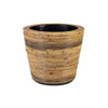 Drypot Round Grey Stripe  - Small