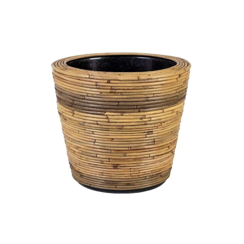 Drypot Round Grey Stripe  - Small