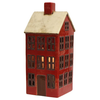 Grande Chalet Tea Light House - Red White