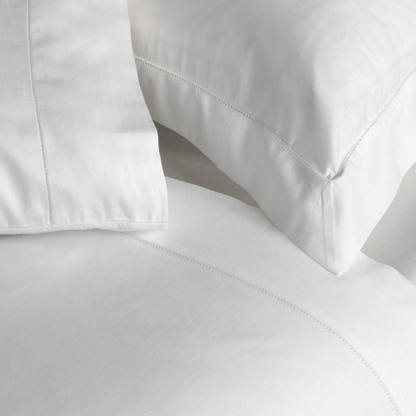 500TC Flat Sheet Optic White - Queen