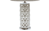 Lattice White Ceramic Table Lamp Base