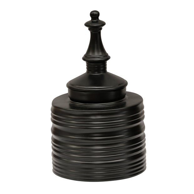 Ebony Vessel with Lid - Medium