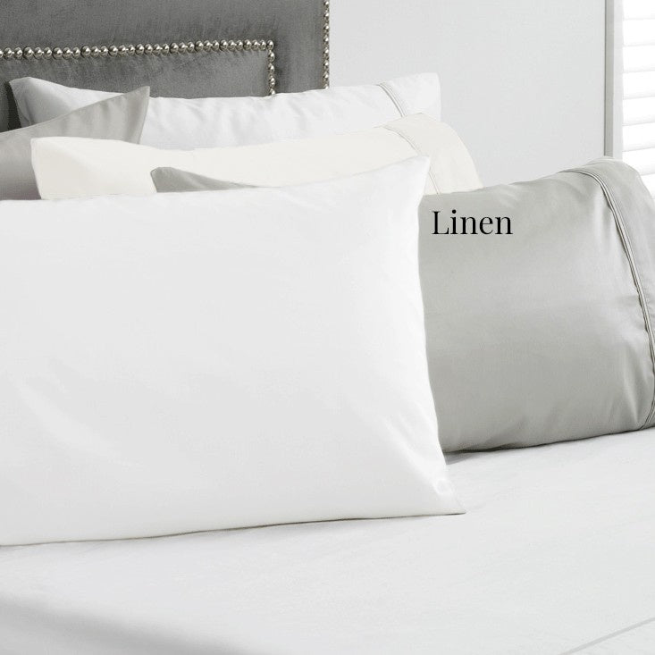 1000TC Sateen Flat Sheet: Linen - King