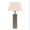 Bone & Brass Square Black & White Lamp Base