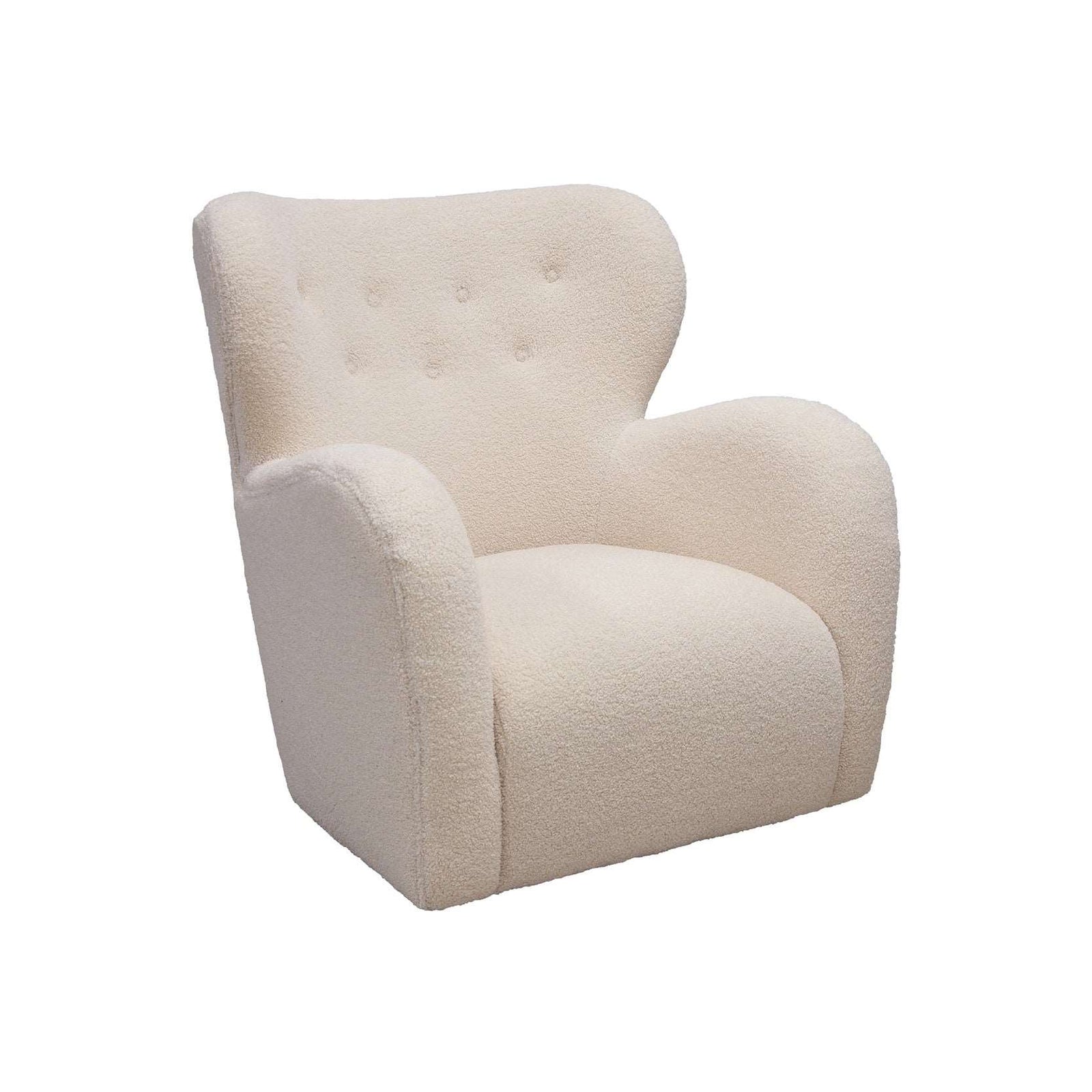 Cruz Swivel Clubchair Faux Shearling