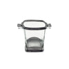 Square Pewter and Glass Ice Bucket