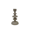 Textured Off White Candle Stick - 20cm