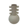 Textured Off White Iron Vase - 30cm