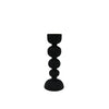 Textured Black Candle Stick - 18cm