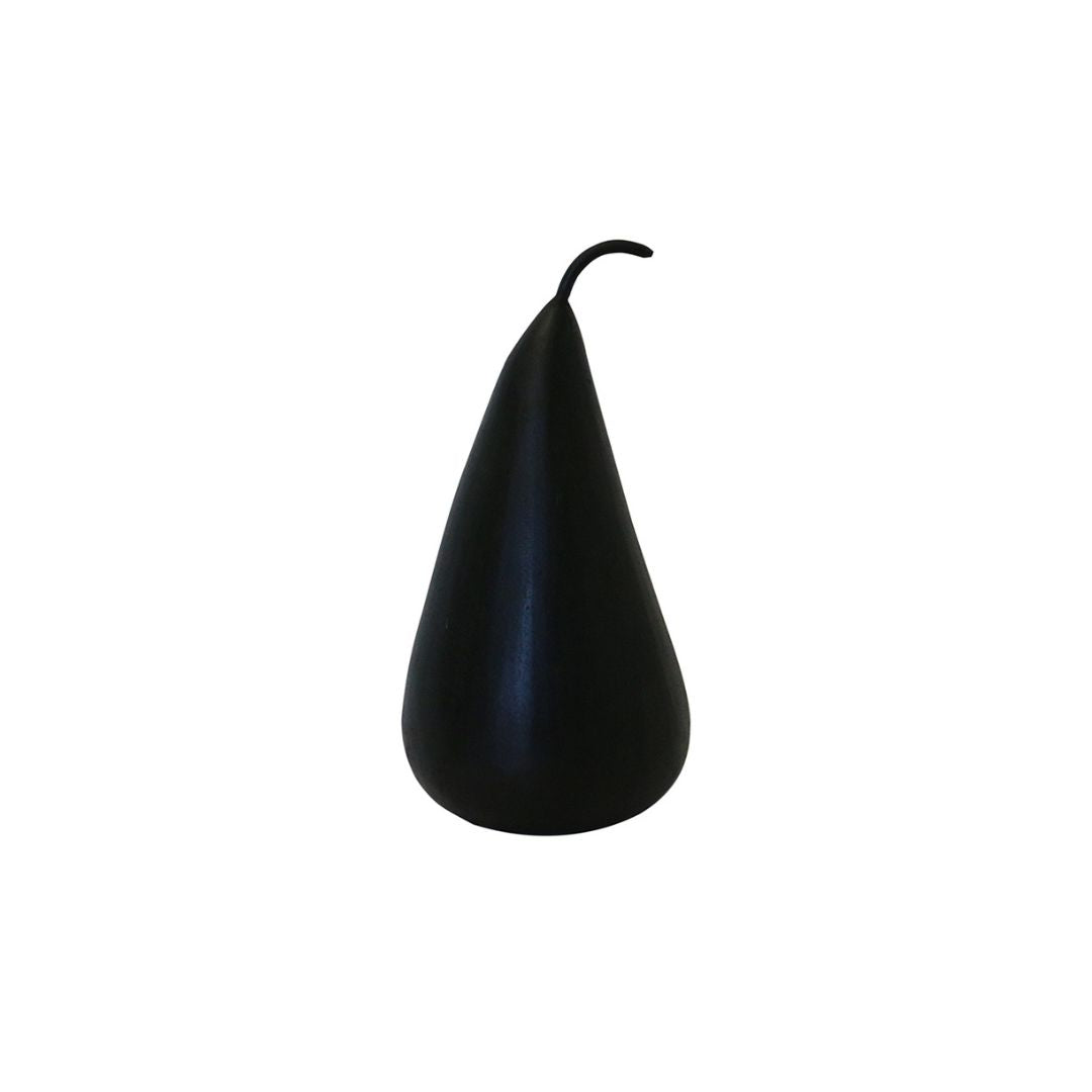 Marble Decorative Pear in Black - Large