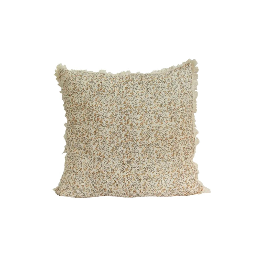Iris Saffron Cotton Crepe Cushion - 50x50