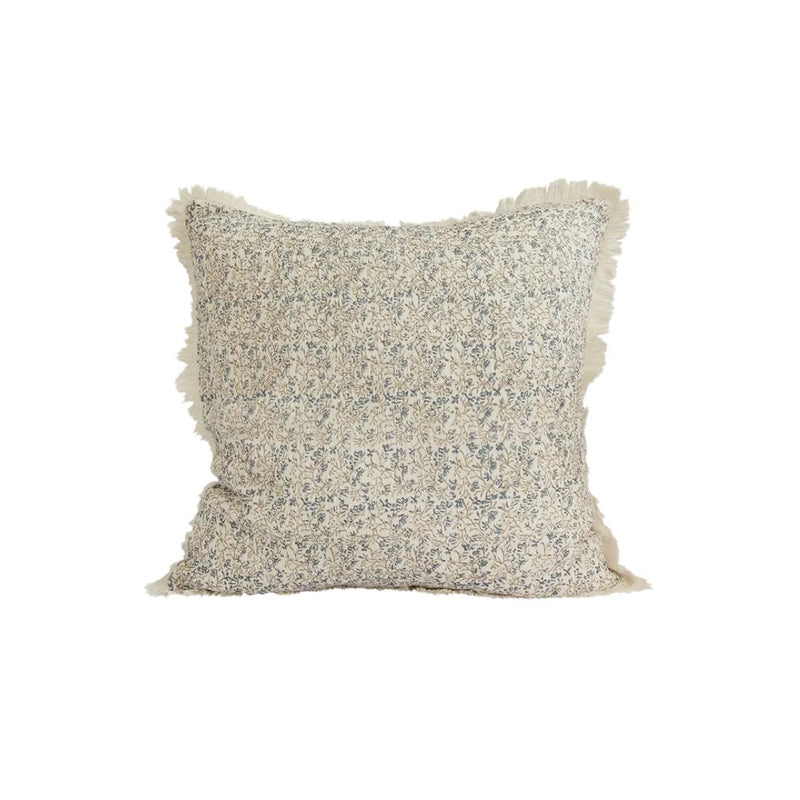 Iris Blue Cotton Crepe Cushion - 50x50
