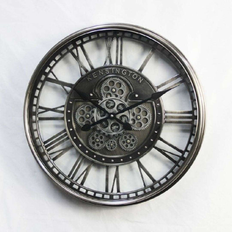 Antique Silver Gear Clock