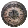 Black Bezel with Rivets Gear Clock