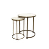 Round Gold Nesting Tables - Set of 2