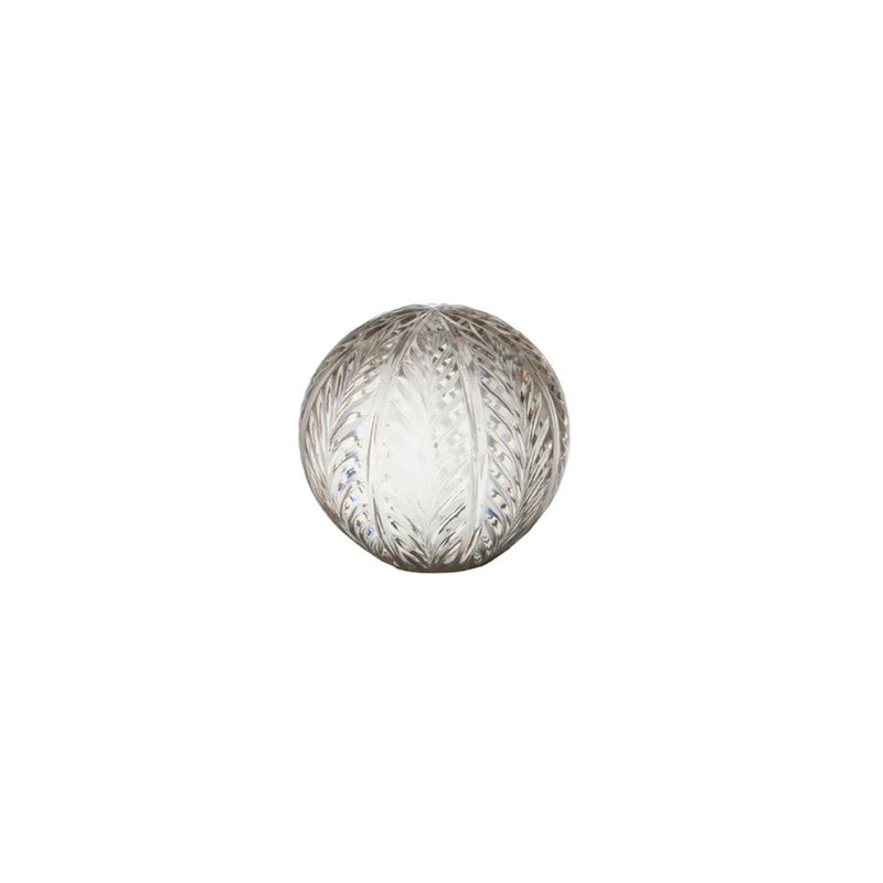 Small Wing Cut Glass Ball - 3"