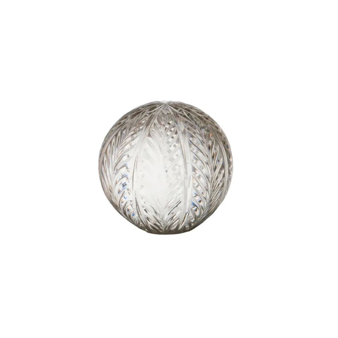 Wing Cut Glass Ball - 5"