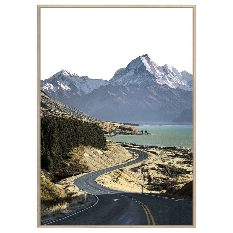 Road Trip Canvas Print with Natural Frame - 80x120