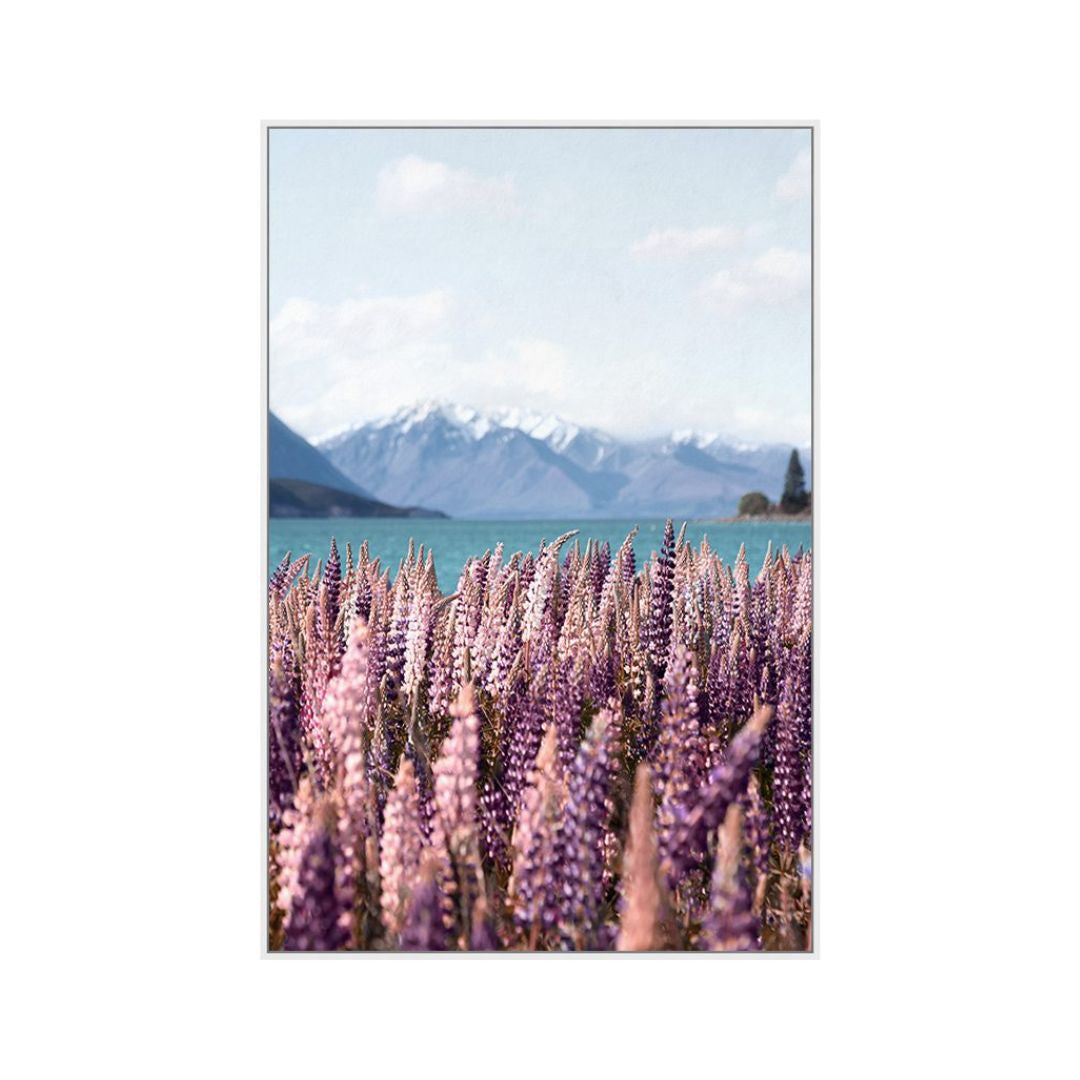 Alpine Pink Canvas Print with White Frame - 60x90