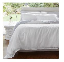 Baltic Linen Sheet Set: White - Super King