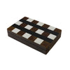 Resin Double Card Box - Brown/White