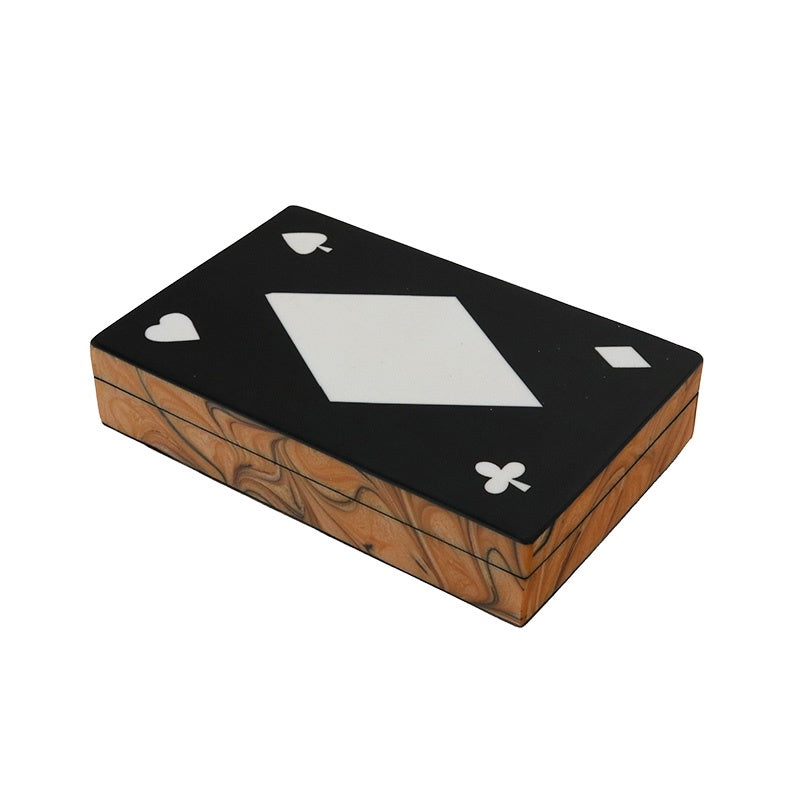 Resin Double Card Box - Black