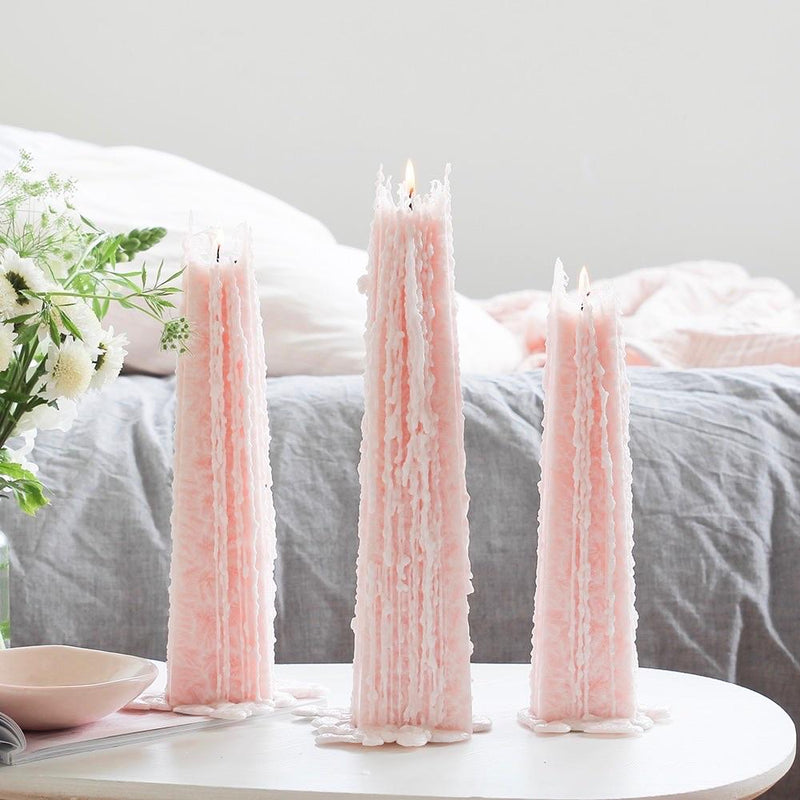 Icicle Candle: Peony Rose - Small