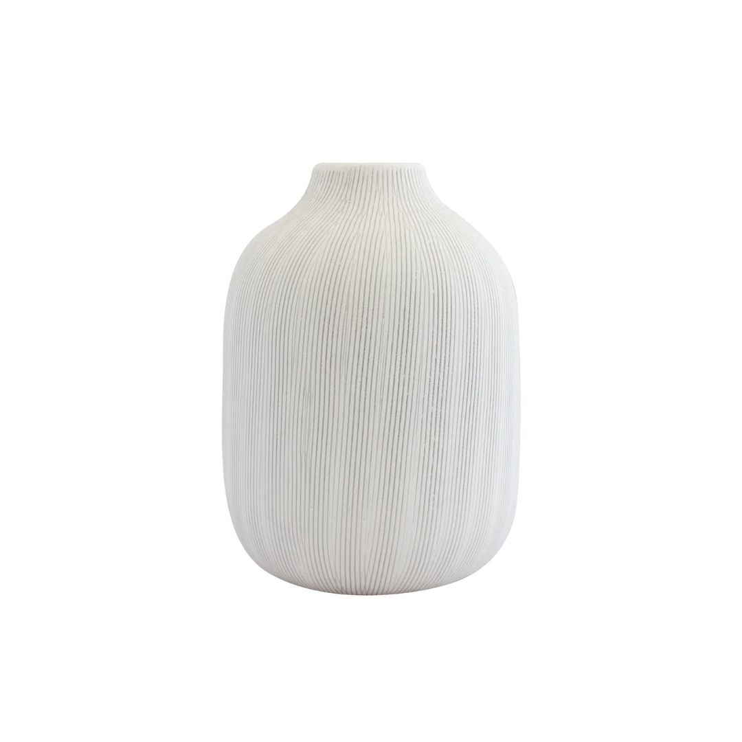 Birch Etched White/Grey Vase - 17H