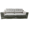 Lusso Sofa - Linen with Black Stripe