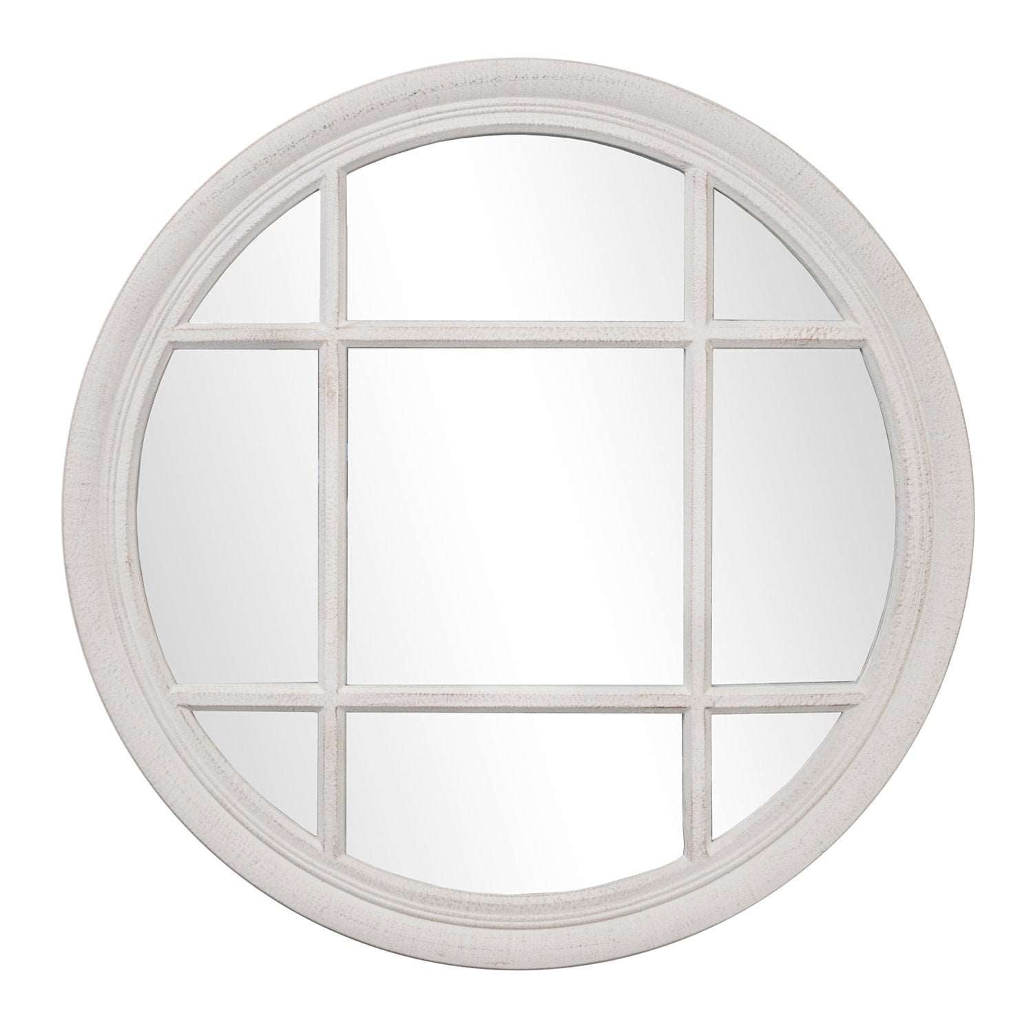 Classic Grid Wooden Mirror -700 Dia.