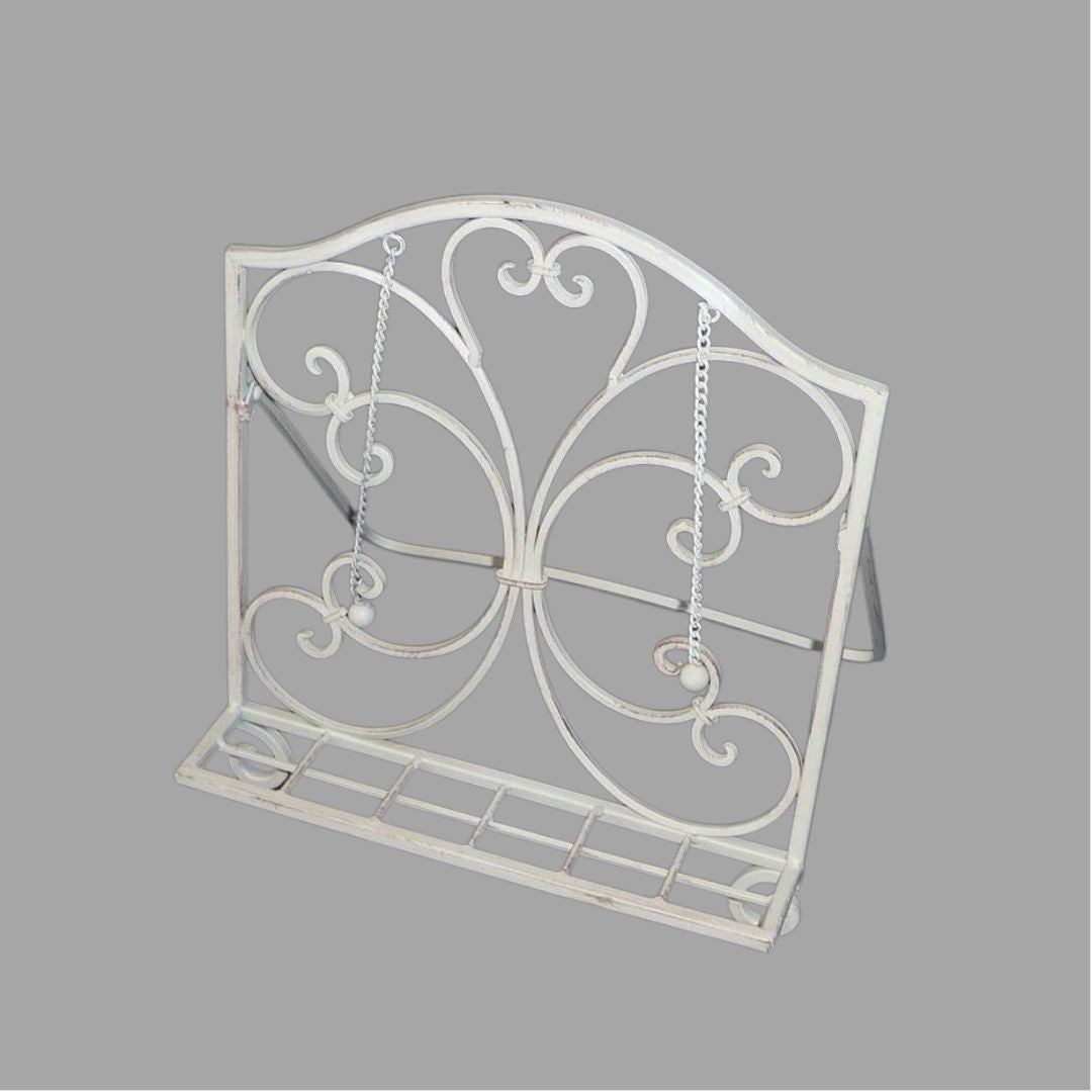 Cream Cook Book Holder