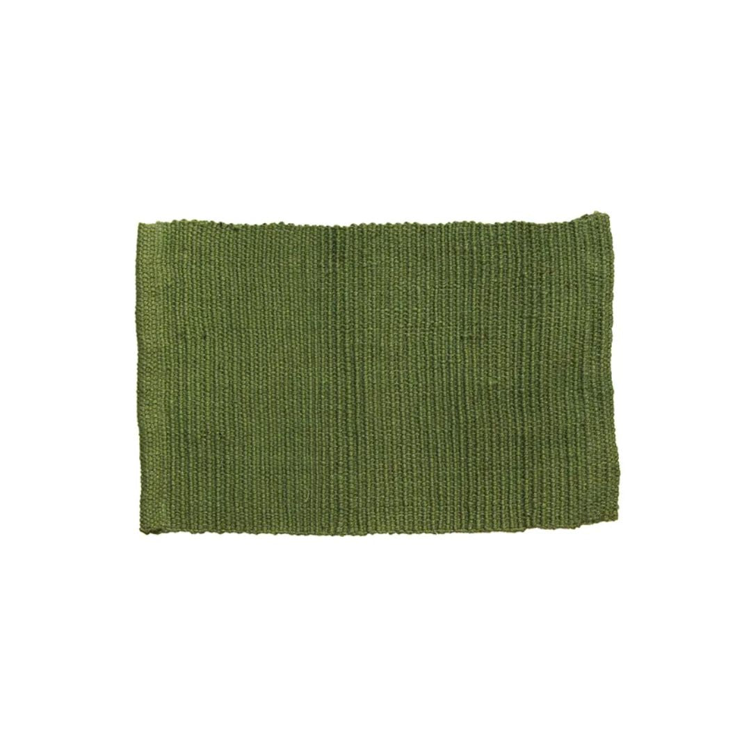 Ribbed Jute Placemat - Green