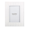 Woven White Photo Frame - 5x7"