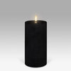 LED Pillar Candle: Matte Black - 10.1x20.3cm