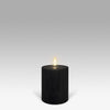 LED Pillar Candle: Matte Black - 7.8x10.1cm