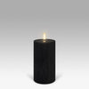 LED Pillar Candle: Matte Black - 7.8x15.2cm