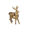 Prancer Standing Reindeer Gold Candleholder - Small