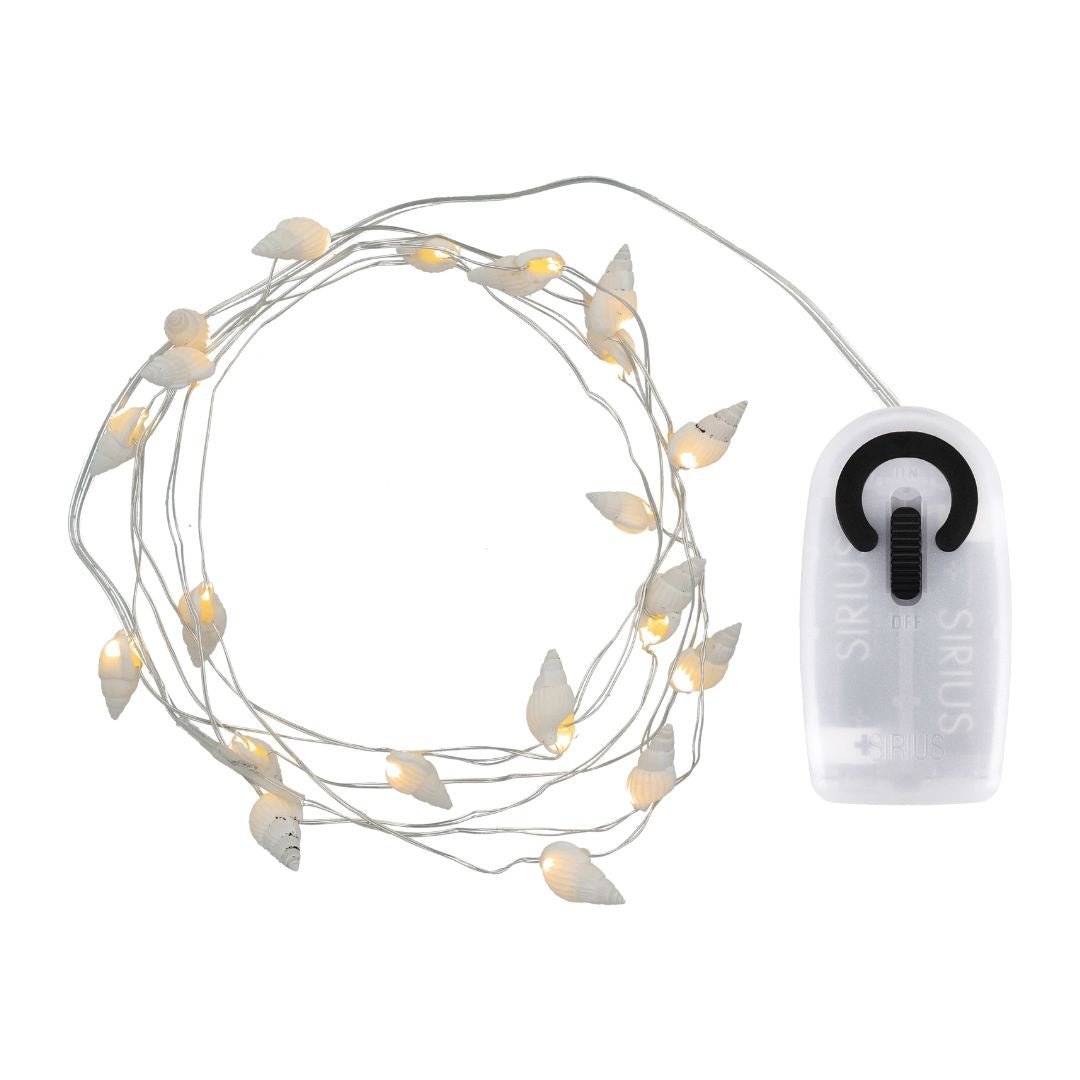 Sirius String Lights: White Shelly Seashells