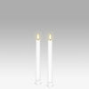LED Taper Candle: Nordic White - Pack of 2 - 2.3x20cm