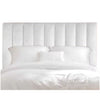 White Vertical Lines Headboard - Double