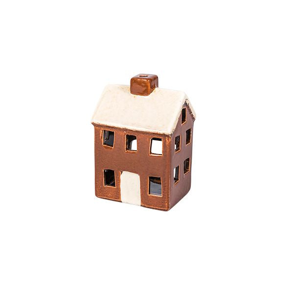 Petite Chalet Tea Light House - Brown