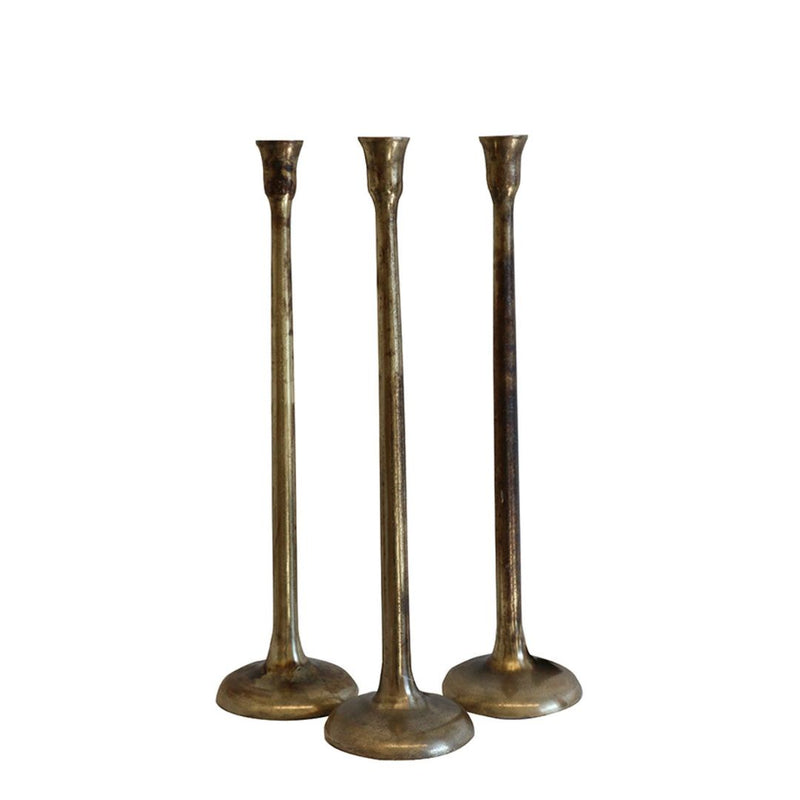 Haveli Candlestick in Antique Brass Finish - 51H