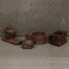 Antique Wooden Bhasmi Pot Polished - Large