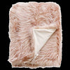 Faux Fur Throw Large - Peony Plume