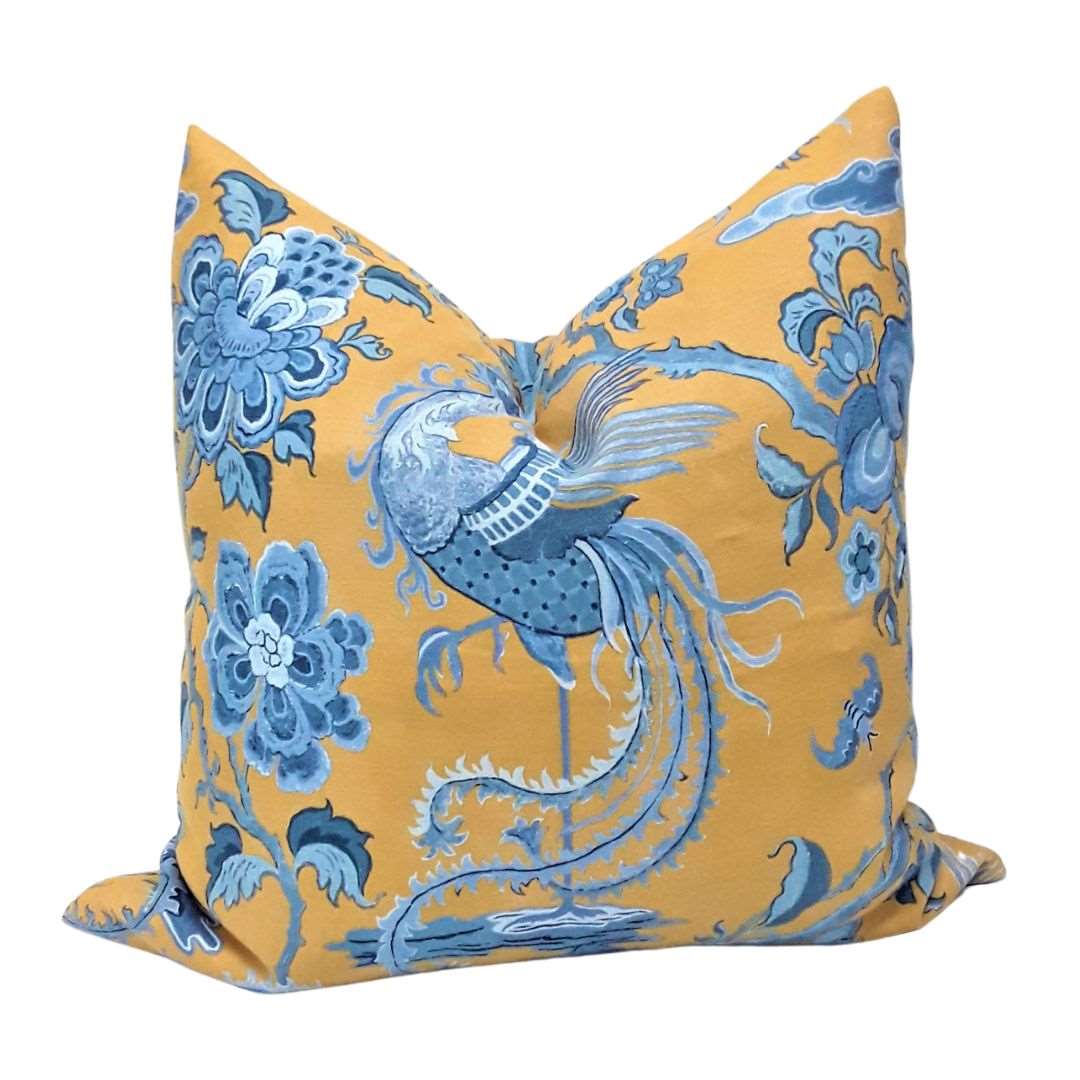 Chifu Ochre Blue Cushion - 60x60