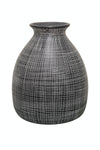 Net Patterned Vase Black