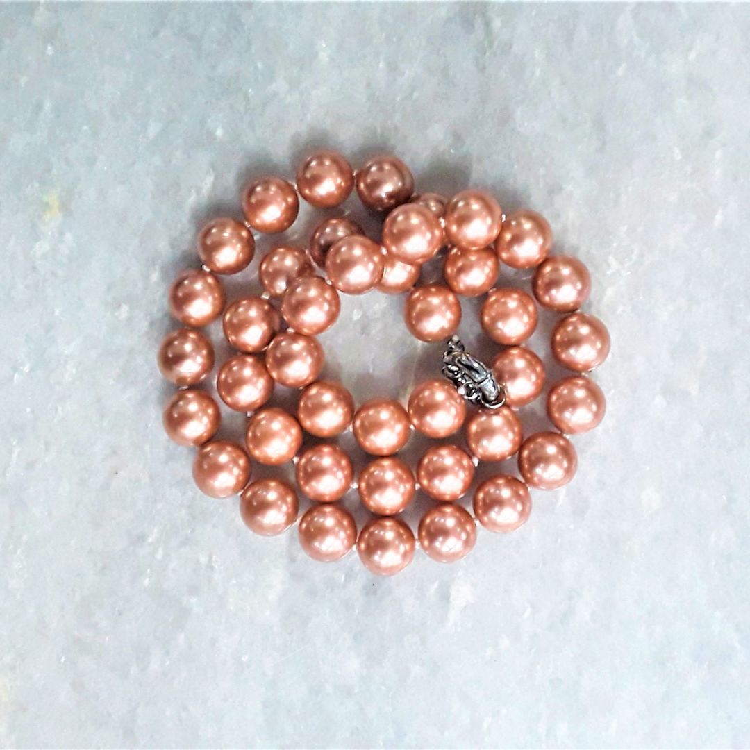 Mother of Pearl Bead Necklace - Champagne