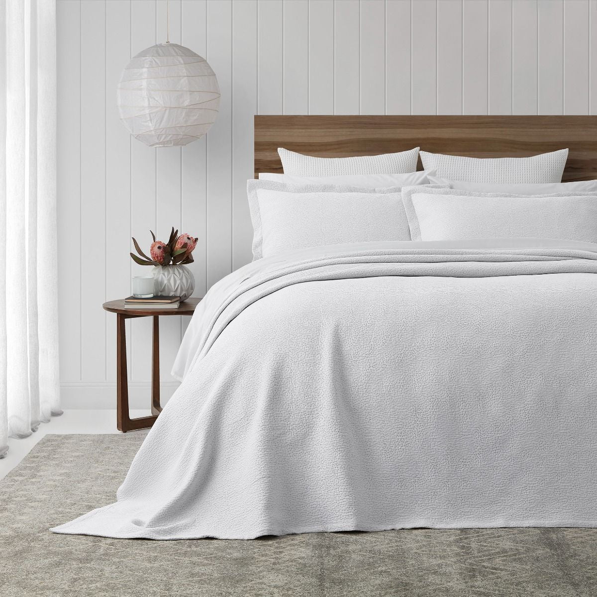Porto White Bedspread - Super King