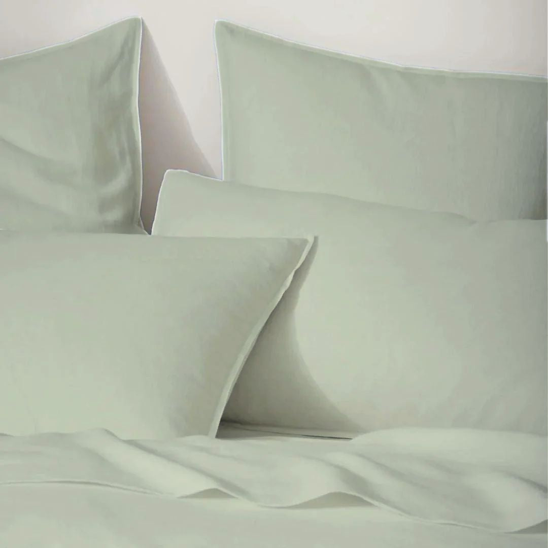 Ravello Linen Sage Pillowcase - Pair