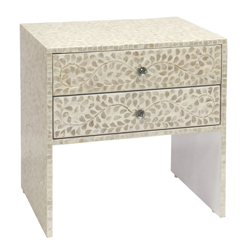 Utopia Capiz Shell Bedside - White